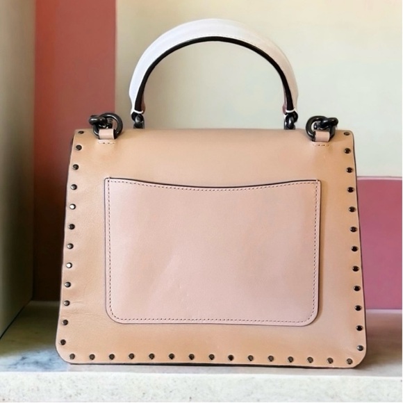 Coach Parker Top Handle In Signature Canvas with beautiful rose closure - Picture 14 of 17